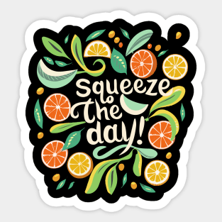 Squeeze The Day Lemon Sticker